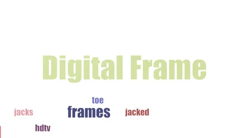 Digital Frame Tagcloud Animated On White Background Stock Footage 107242383