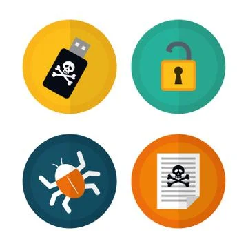 Digital fraud and hacking design 스톡 일러스트