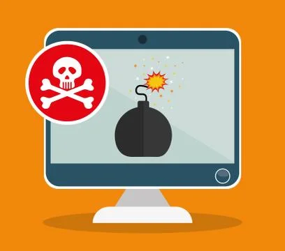 Digital fraud and hacking design Stock Illustration