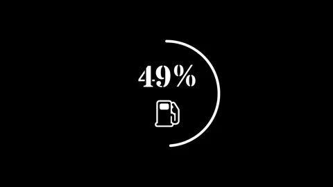 Digital Fuel Level Percentage Stock Footage 334288850