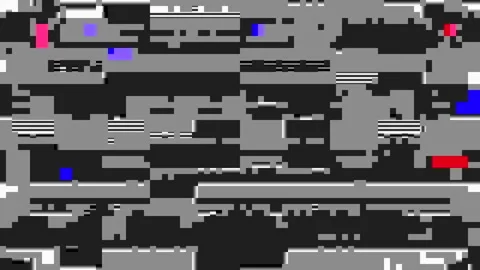 Digital Fun Animation Screen Pixel Running Motion Background Stock Footage 120771002