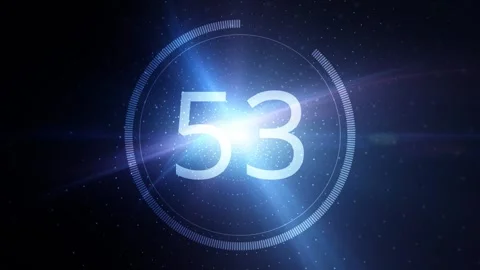 Digital future cyberspace with 60 sec countdown animation Vídeo Stock 341433245