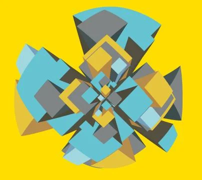 Digital future explosion background Stock Illustration