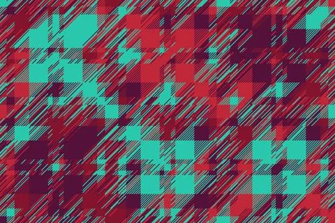 Digital future glitch surface with scattered squares and layered noise. The.. Stock Illustration