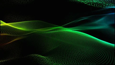 Digital future technology concept. Vector illustration. Abstract wave movin.. Stock Illustration