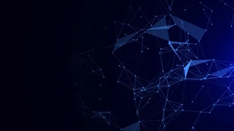 Digital futuristic background with plexus of lines, dots and triangles, digit Stock Footage 307502466