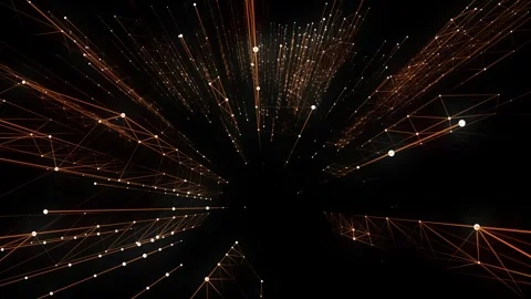 Digital futuristic background with plexus of lines, dots and triangles Stock Footage 338267545