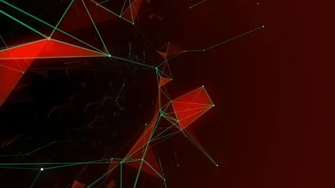 Digital futuristic background with plexus of lines, dots and triangles Stock Footage 338267583