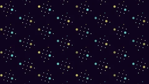 Digital futuristic cubes pattern with rainbow glitters on black gradient Stock Footage 245555858