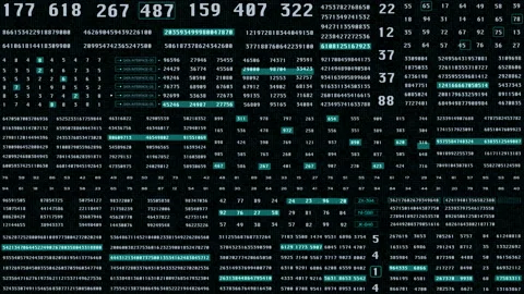 Digital Futuristic Data Sampling Statistic Code Random Algorithm System. Video stock 169832183