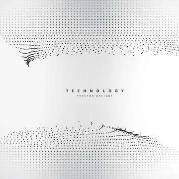 Digital futuristic dots mesh Stock Illustration
