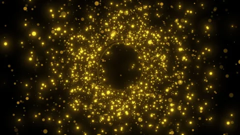 Digital Futuristic flow shining sparkles circle connections Stock Footage 339264855