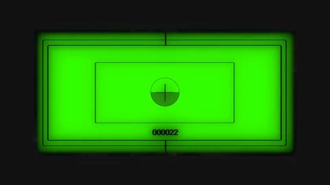 Digital futuristic glitching binocular view over green V2 Video stock 71307851
