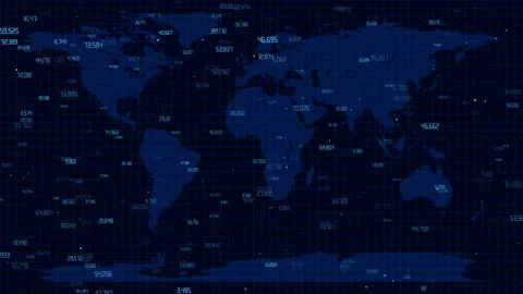 Digital Futuristic Global Communication Network Technology Stock Footage 335917163