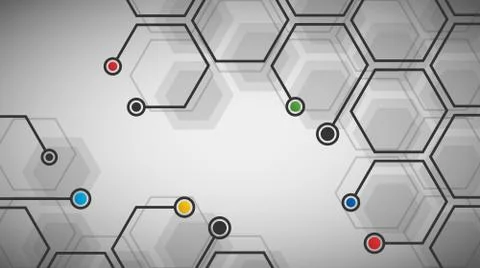 Digital futuristic hexagonal cells background Stock Illustration