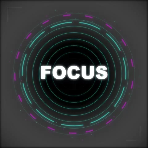 Digital Futuristic HUD Focus Circle with Glowing Lines and Concentric Rings Stock Footage 346280218