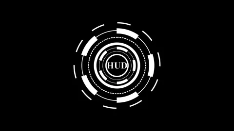 Digital futuristic HUD interface loading animation with concentric circles .. 動画素材 332722679