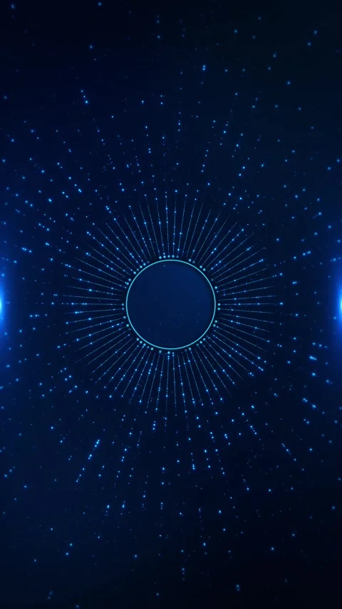 Digital futuristic light rays tunnel travel time space at high speed, moving bri Stock Footage 341896974