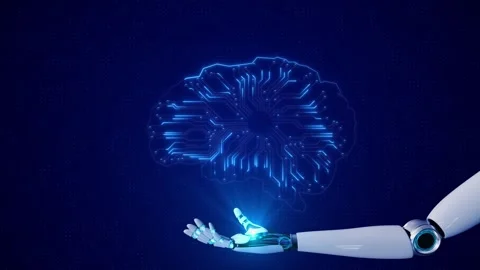 Digital futuristic Mind Brain Artificial Intelligence Concept. Technology Stock Footage 278709201