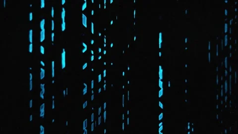 Digital futuristic neon patterns on black background Stock Footage 278271499