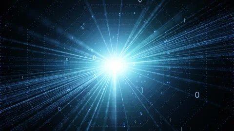 Digital futuristic shiny tunnel data technology network Stock Footage 337426372