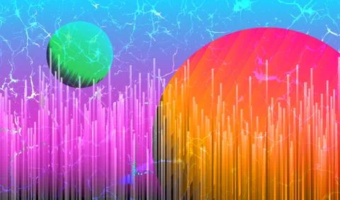 Digital Futuristic Space Background Stock Illustration