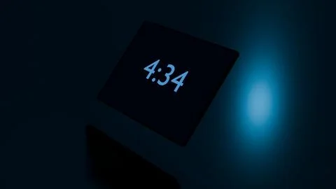 Digital futuristic tablet render with clock interface glowing Stock Illustration