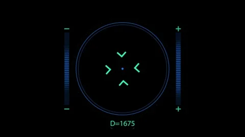 Digital Futuristic Targeting Interface with Blue Graphic Elements on Black .. 스톡 동영상 341917853