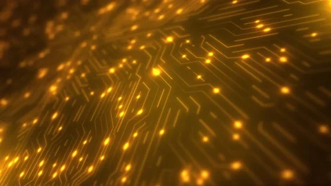 Digital Futuristic Technology Animation CPU GPU Circuit Board Circuit Network Stock Footage 175896605