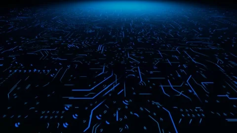 Digital futuristic technology background blue Stock Footage 231845821