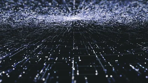 Digital Futuristic Technology Concentric Landscape Stock Footage 333686393
