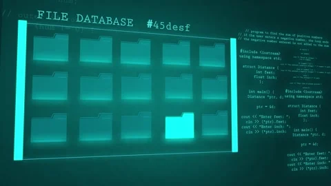 Digital Futuristic technology File Database Background with network. Stock Footage 244289563