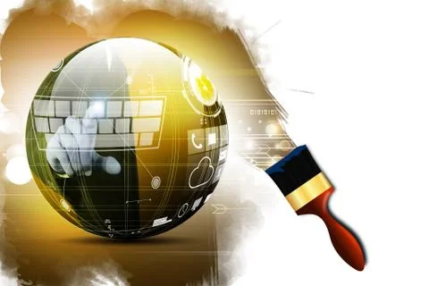 Digital futuristic technology Stock Illustration