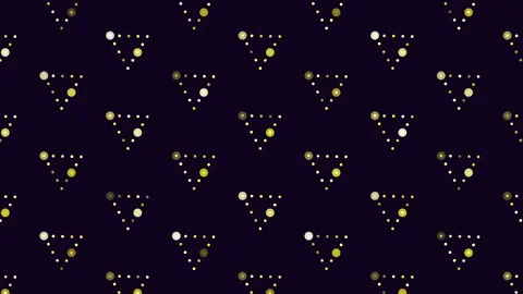 Digital futuristic triangles pattern with rainbow glitters on black gradient Stock Footage 245556065