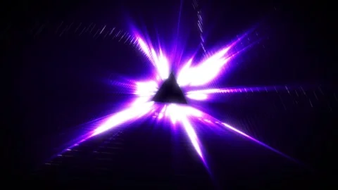 Digital futuristic triangular tunnel or time travel and save at high speed Stock Footage 308156489