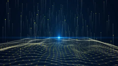 Digital futuristic tunnel data deep learning sci-fi hologram robotic, ai Stock Footage 277924229
