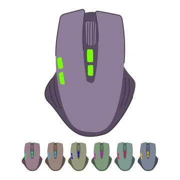 Digital game mouse vector cartoon graphic Stock Illustration