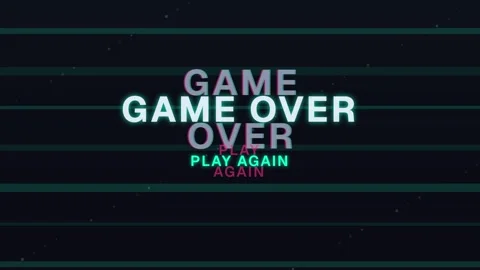 Digital game over screen 스톡 동영상 340526244