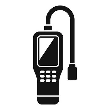 Digital gas detector measuring methane level for safety Stock Illustration