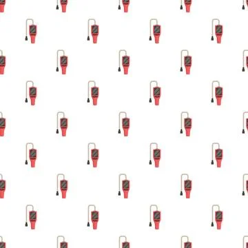 Digital gas leak detector tools illustrating seamless pattern Stock Illustration