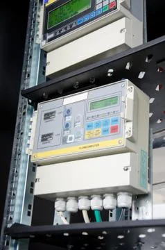 Digital gas meter Stock Photos