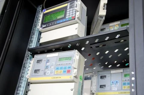 Digital gas meter Stock Photos
