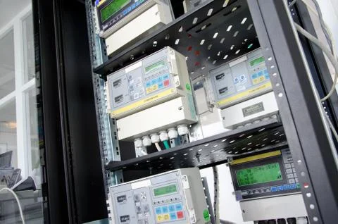 Digital gas meter Stock Photos