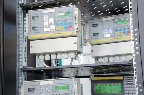 Digital gas meter Stock Photos