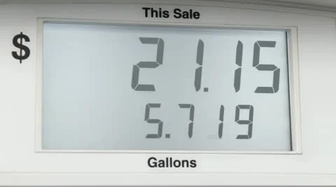 Digital gas station pump meter Stock Footage 11181467
