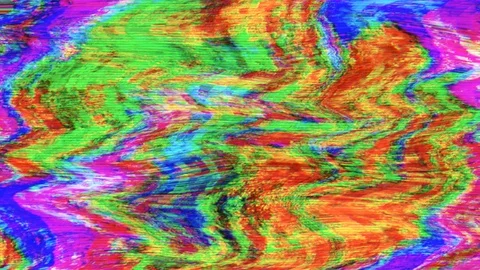 Digital generated glitched animation, rainbow system error imitation. Stock Footage 121672469