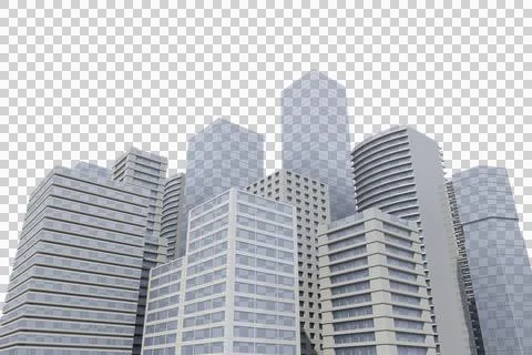 Digital generated image of city buildings Stockillustratie