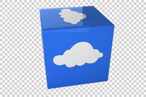 Digital generated image of cloud computing app cube Stock Illustration