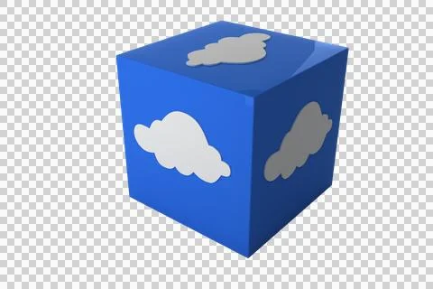 Digital generated image of cloud computing app cube 写真素材