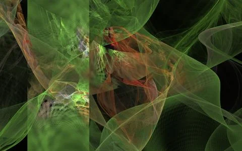 Digital generated image in the form of abstract geometric shapes of various s Stock Illustration